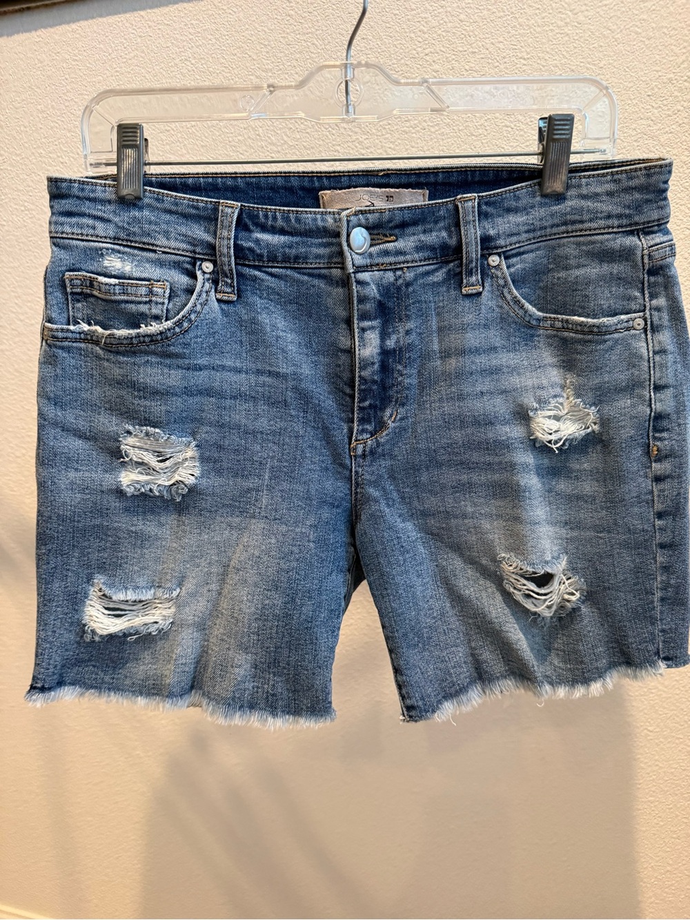 Joe’s Women's Distressed Light Blue Denim Jean Shorts